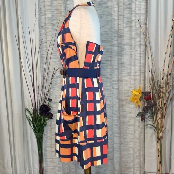 Jessica Simpson multicolored blocks halter dress. - Picture 11 of 16